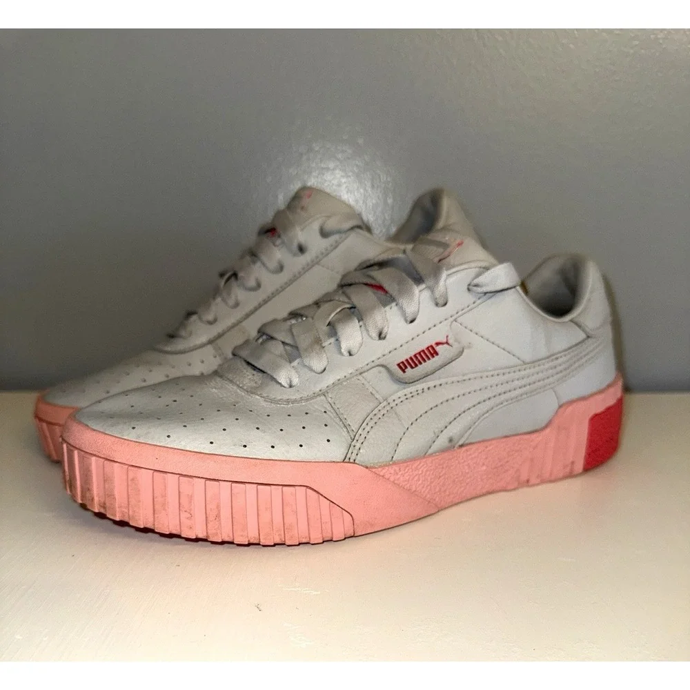 Puma California Chase Tennis Running Shoes Womens Size 7C Gray Leather 370669-04